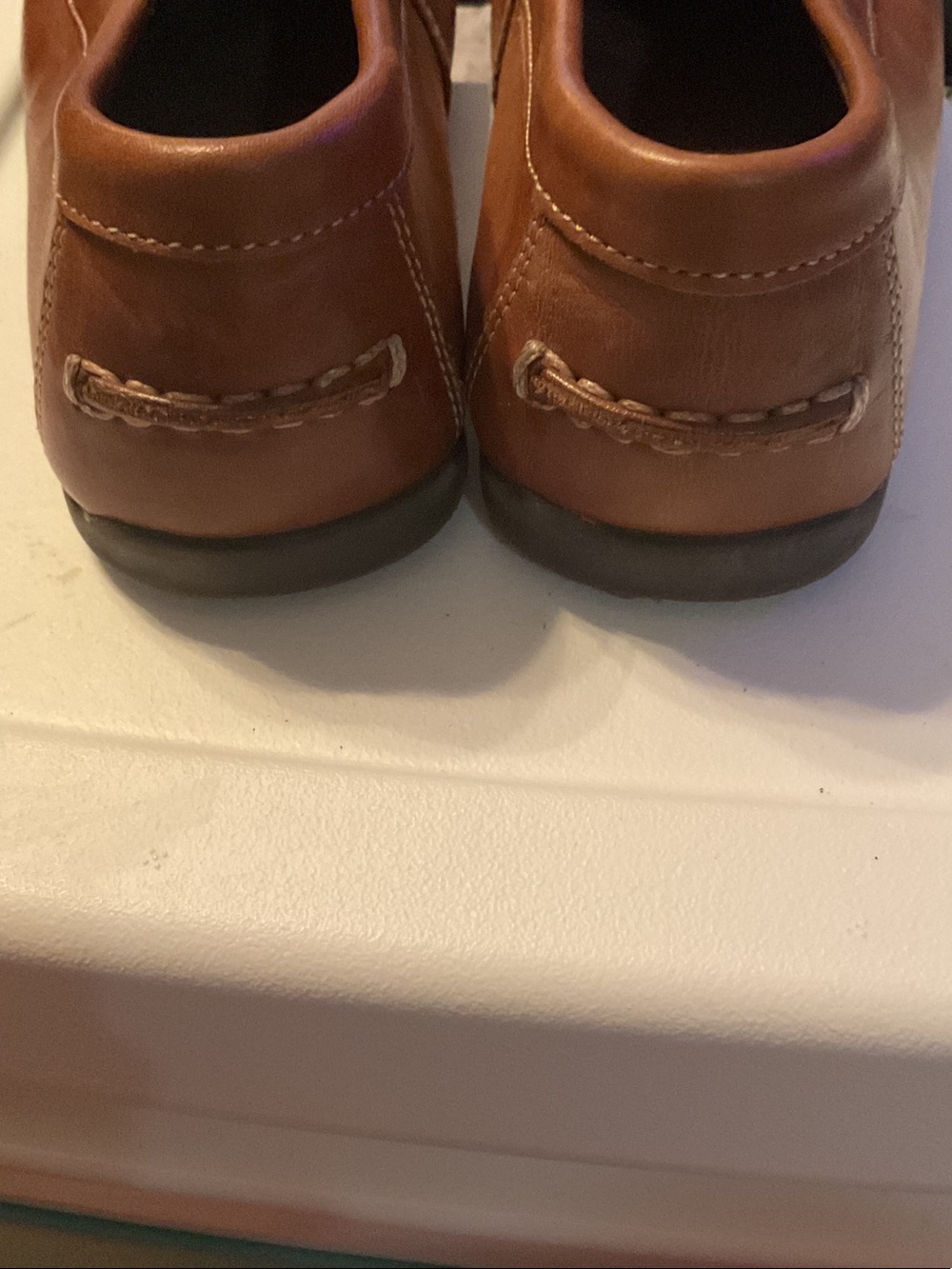 Florsheim boys  Tan Leather Slip-On Moccasin Loafers size 2.5 boys - Picture 4 of 6